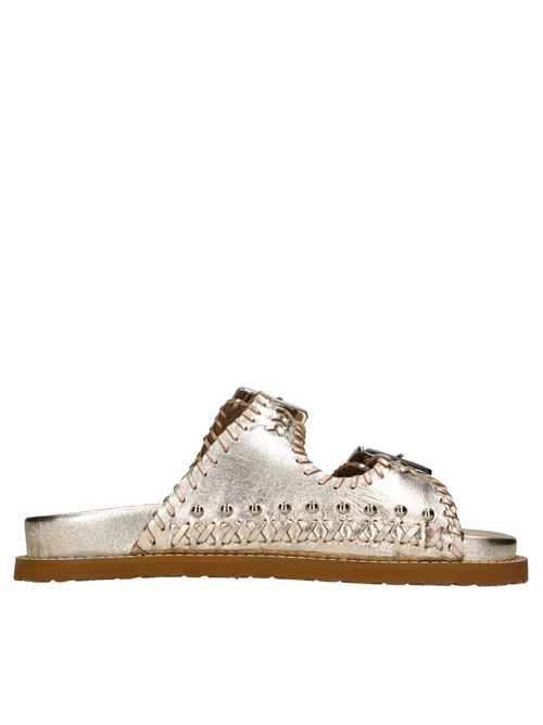 Mules in pelle con borchie CORAL BLUE | CB.K224.24ORO